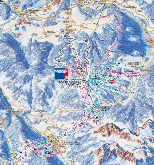 Kronplatz sítérkép